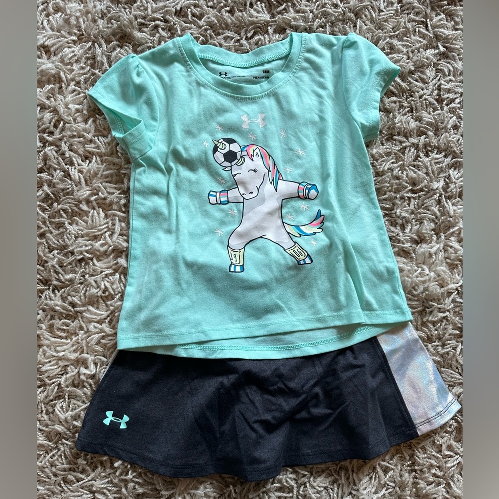Under Armour skort set, size 24 months.